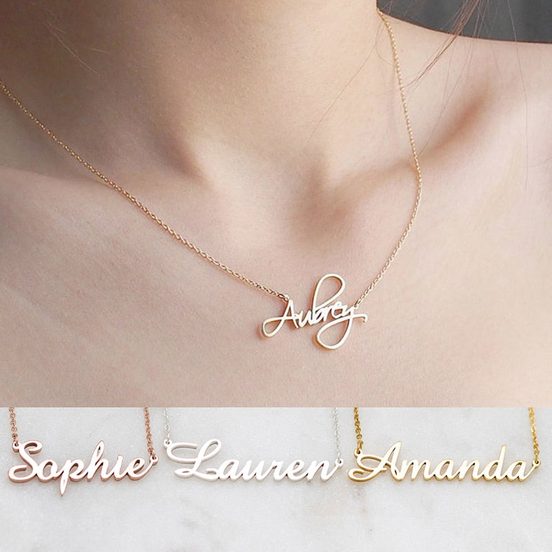 Custom Necklaces Personalized Name Necklaces Jewelry Personality Letter Choker Necklaces with Name for Women Girls Mother